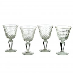 WINE GLASS CLEAR CUTTING 